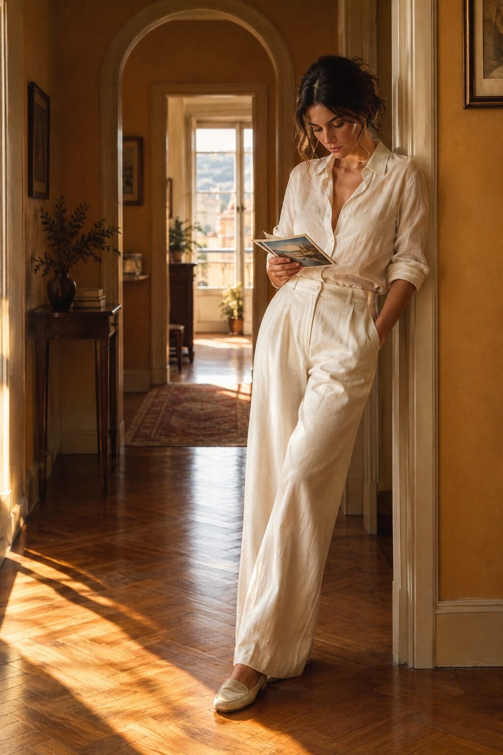 Classic interior hallway with warm tones, showing timeless imagery that suits a calm and lasting 2027 vision board