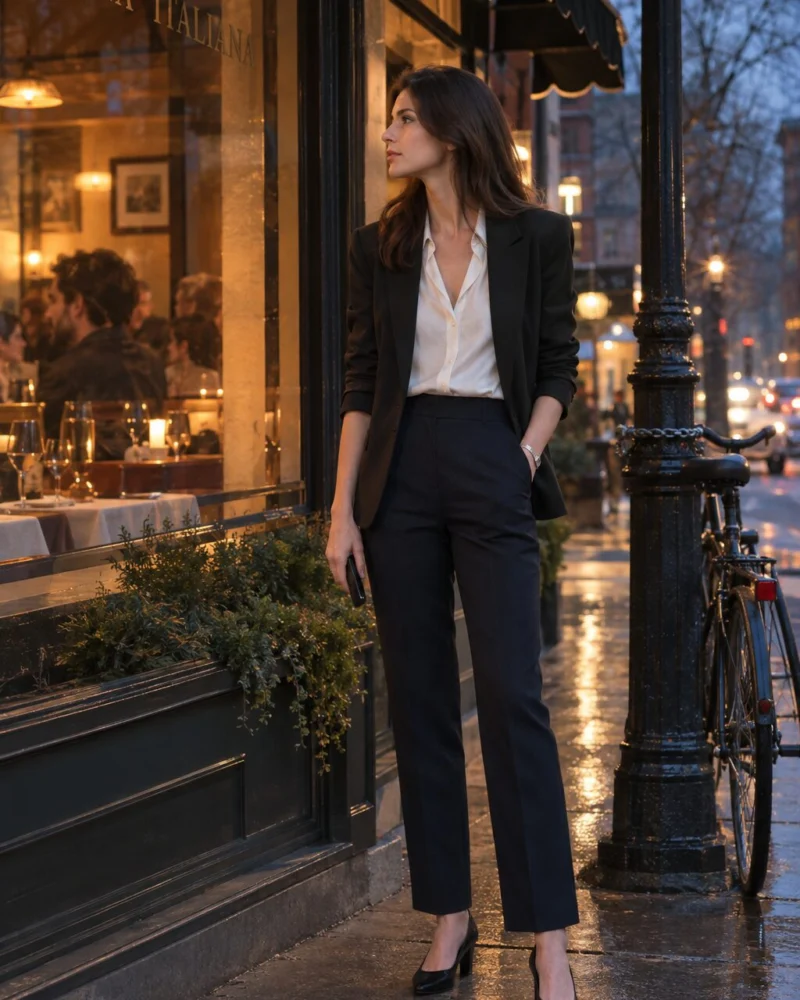 Ivory Silk, Midnight Trouser