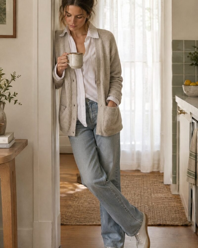 Shirt + Cardigan, Undone