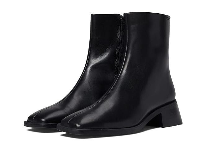 Blanca Leather Booties - Chocolate