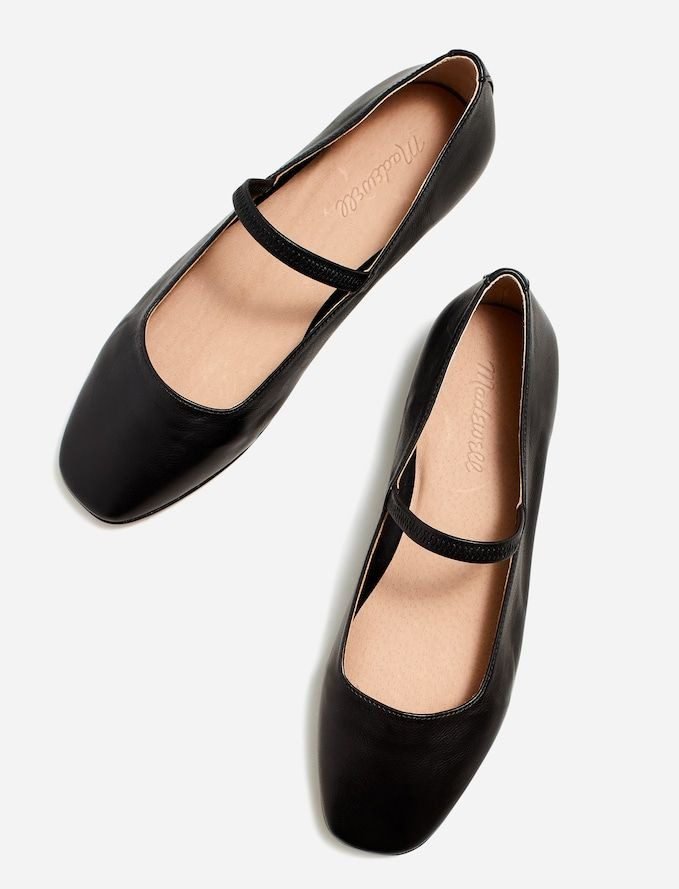 The Greta Mary Jane Flat - True Black