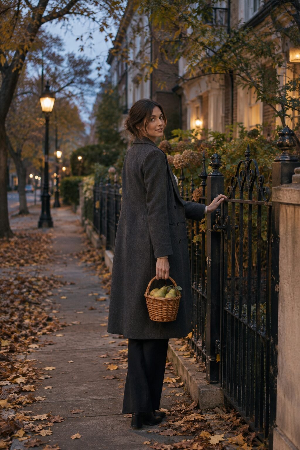 charcoal longline wool coat for old money style without spending a lot