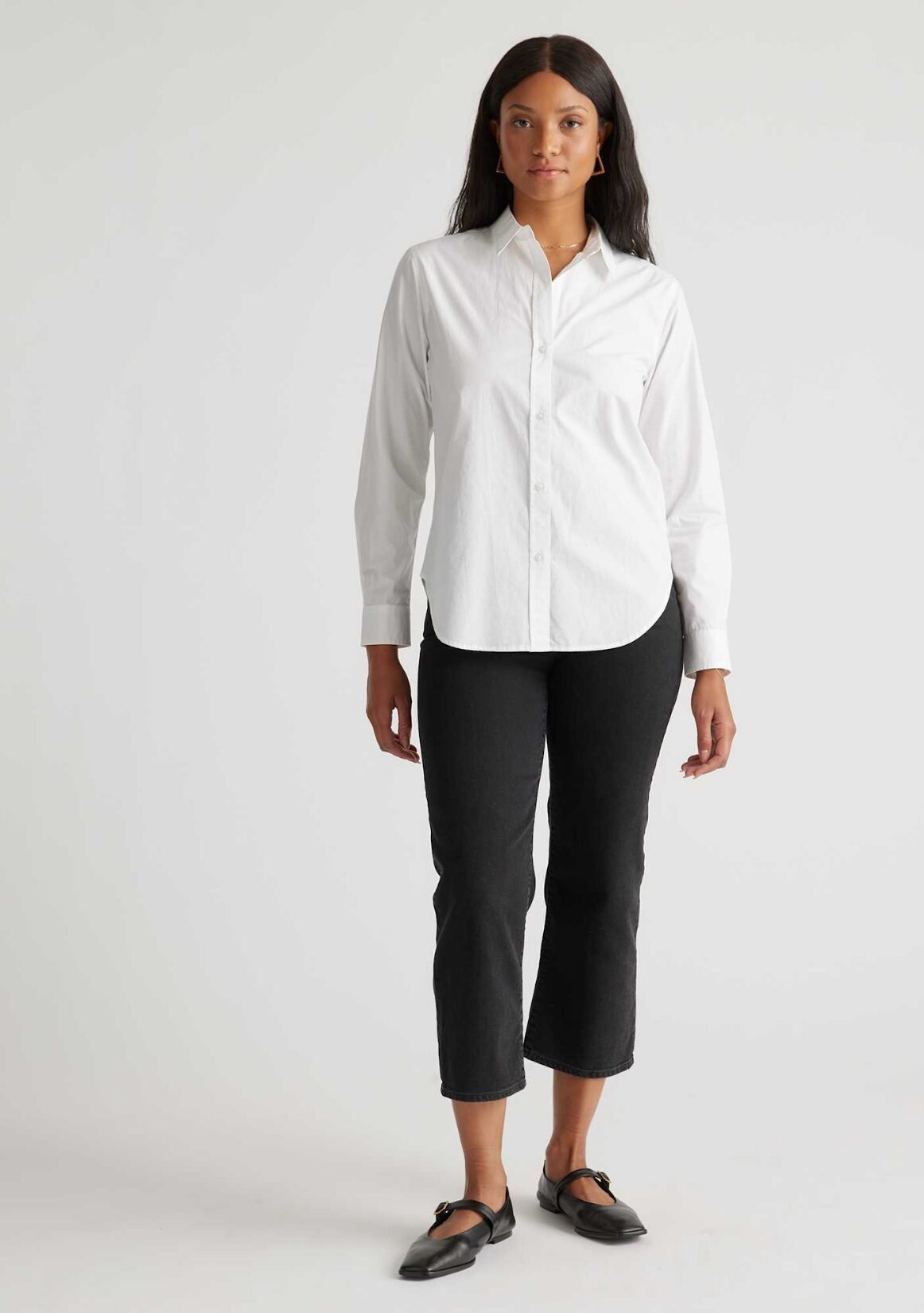 100% Organic Cotton Poplin Long Sleeve Shirt