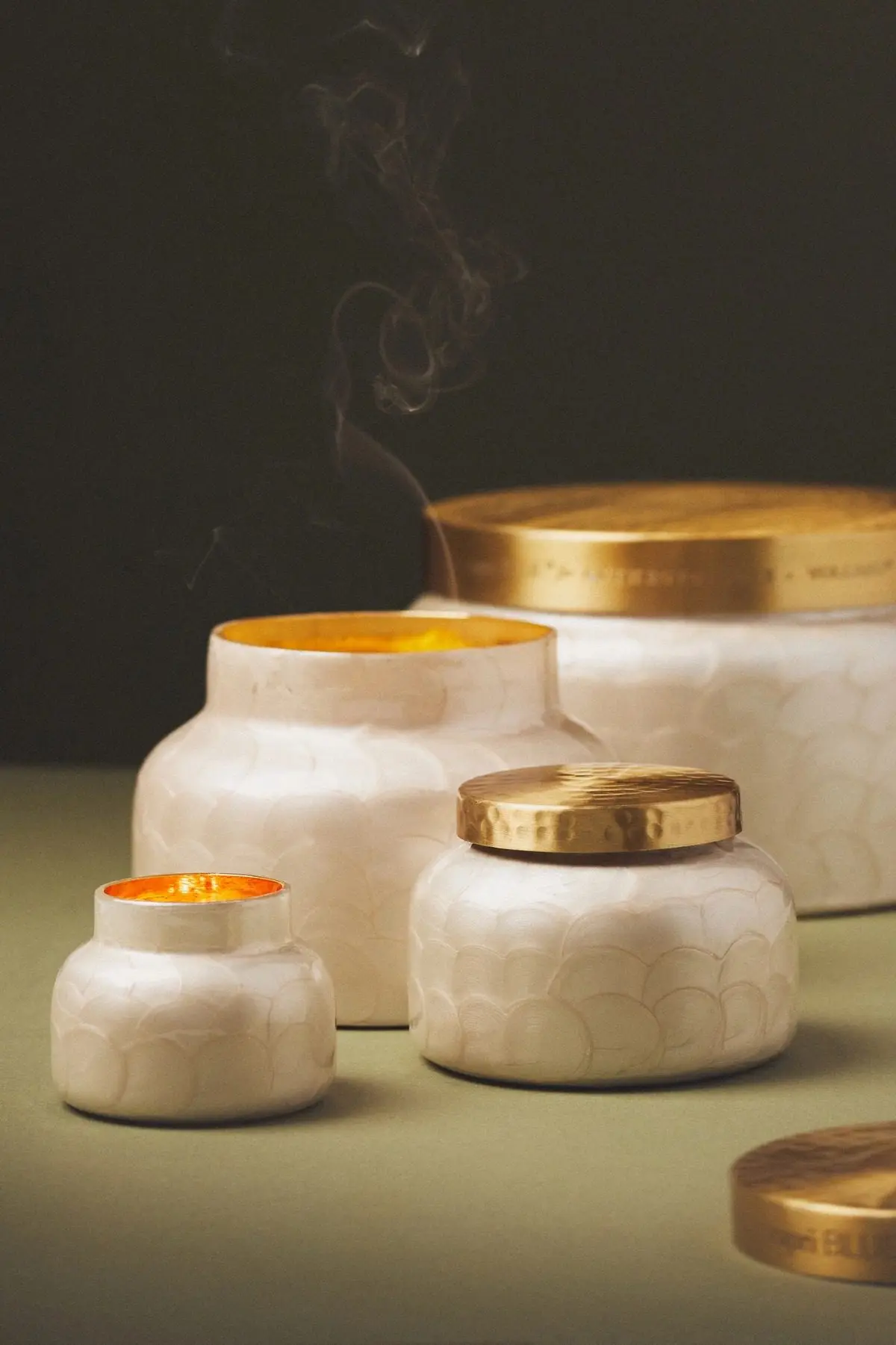 Capri Blue Volcano Capiz Jar Candle (Volcano, cream jar)