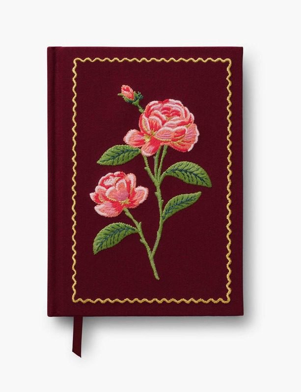 Roses Embroidered Journal