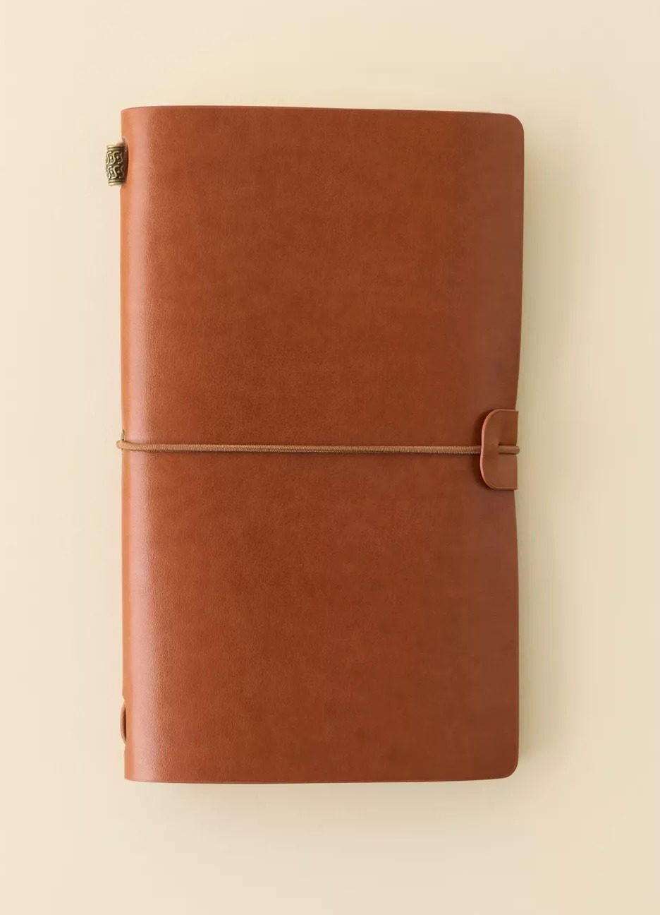 Voyager Refillable Faux Leather Journal (Brown)