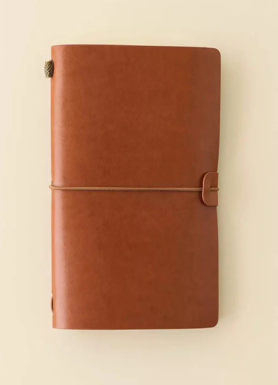 Voyager Refillable Faux Leather Journal (Brown)