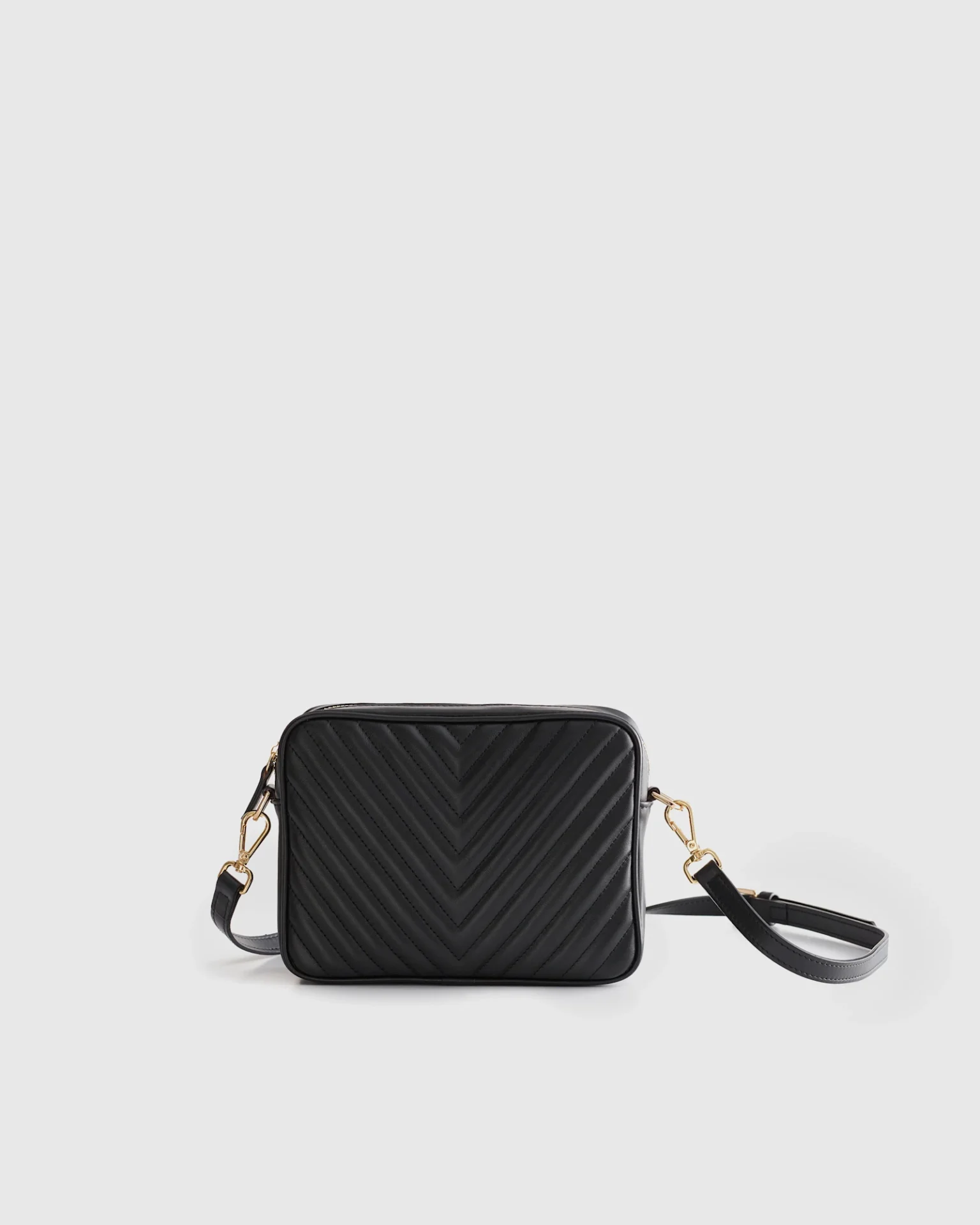 Gemma Quilted Crossbody in Black
