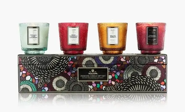 Japonica Best Sellers 4 Petite Pedestal Candle Gift Set
