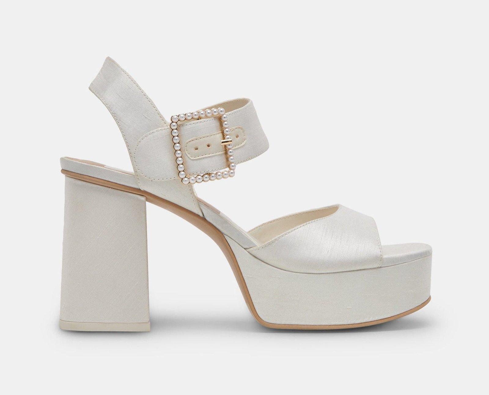 Bobby Platform Heels - White Pearls