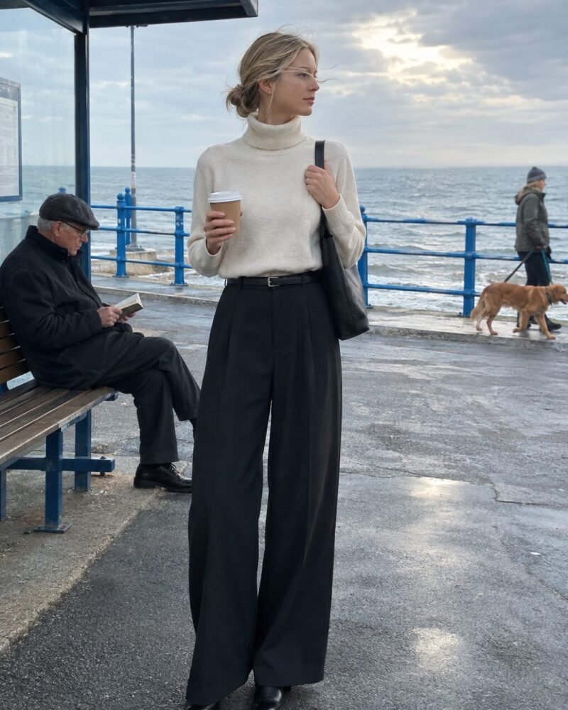 Slim Top, Wide Leg