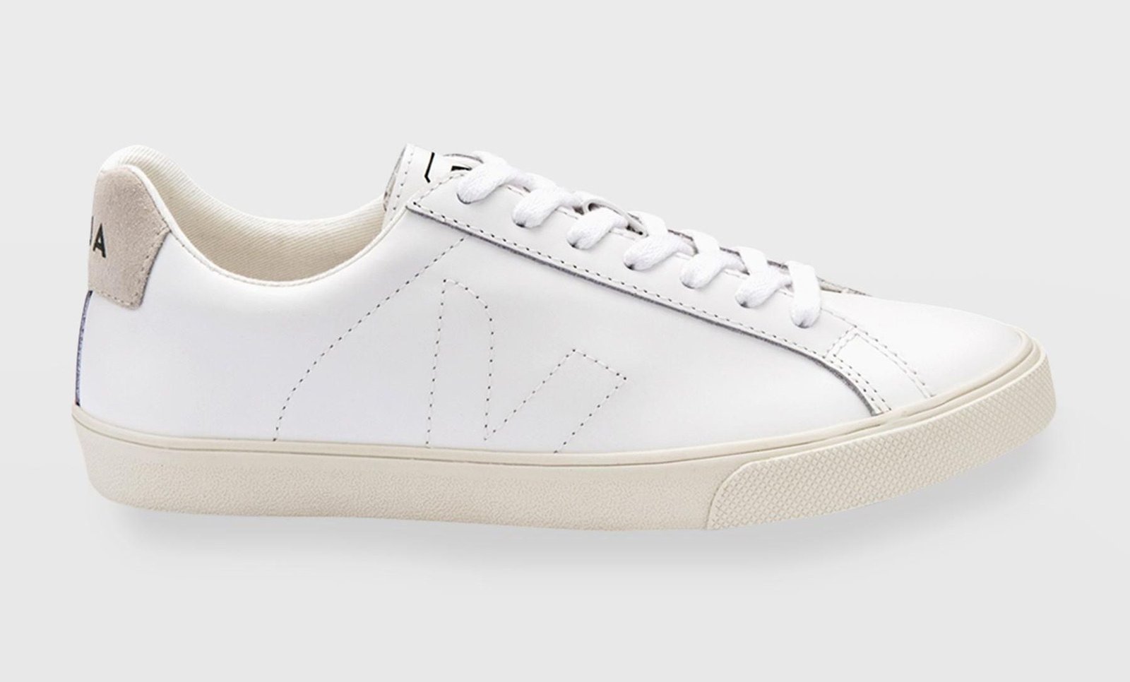 VEJA Esplar Leather Logo Sneakers (White)