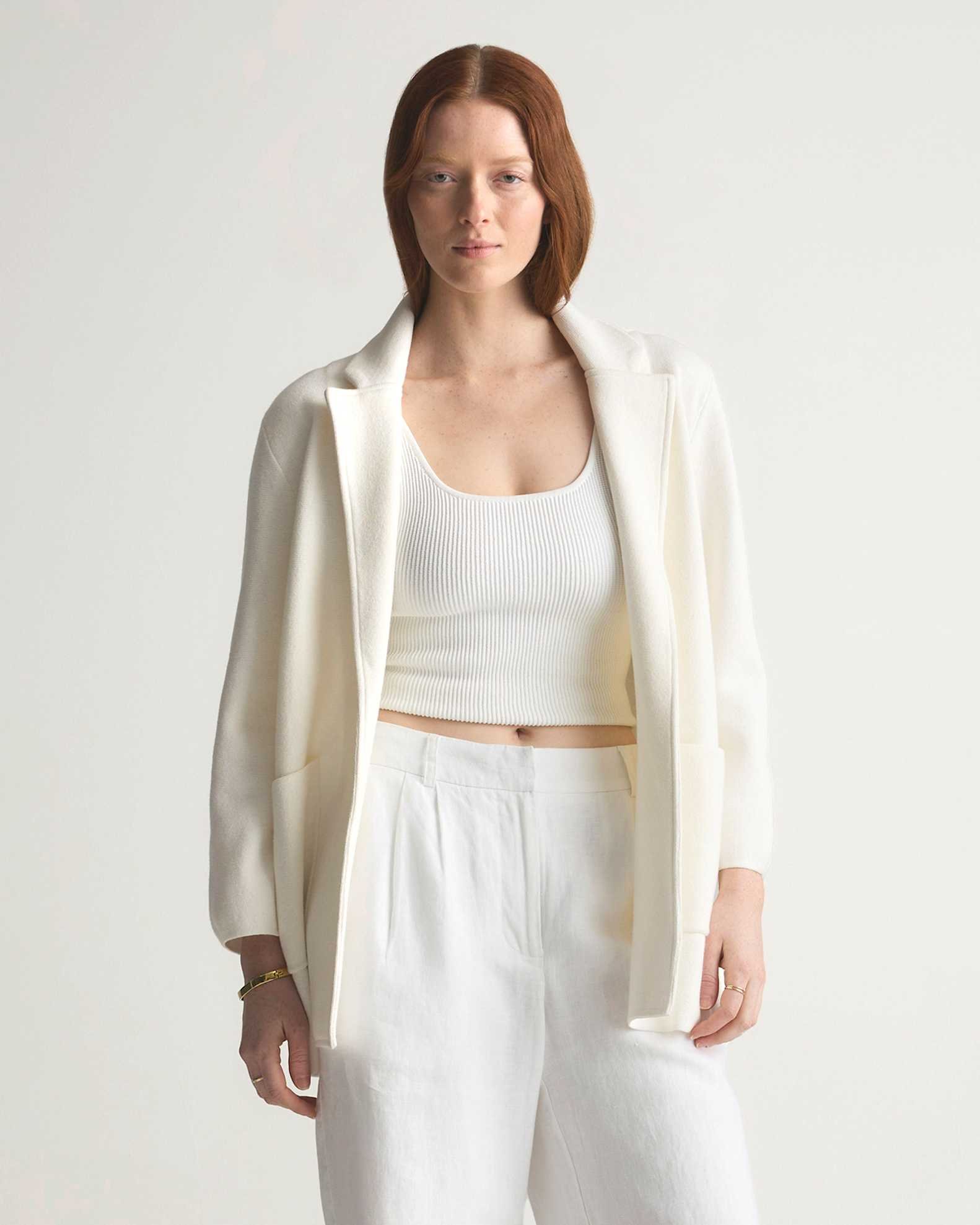 100% Organic Cotton Cropped Cardigan (Heather Brown)