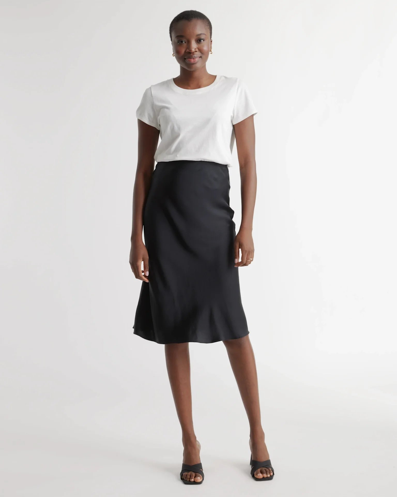 100% Washable Silk Skirt (Black)