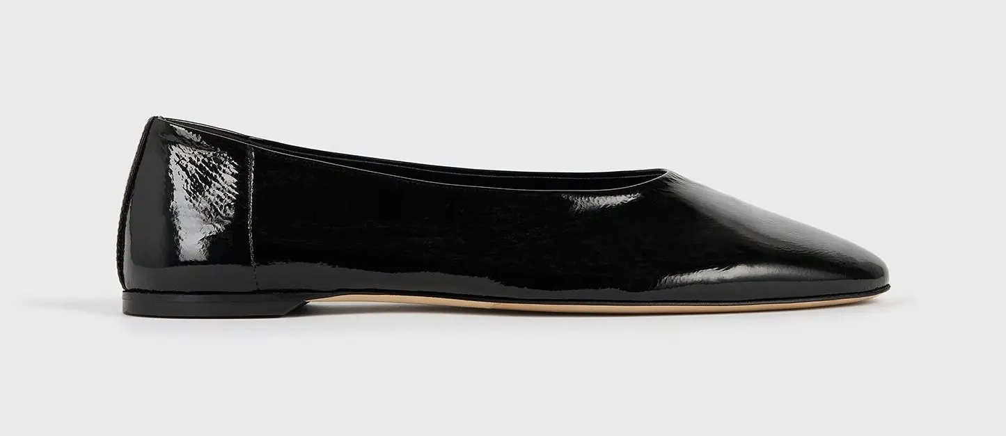 Slip naplack ballerinas (black)