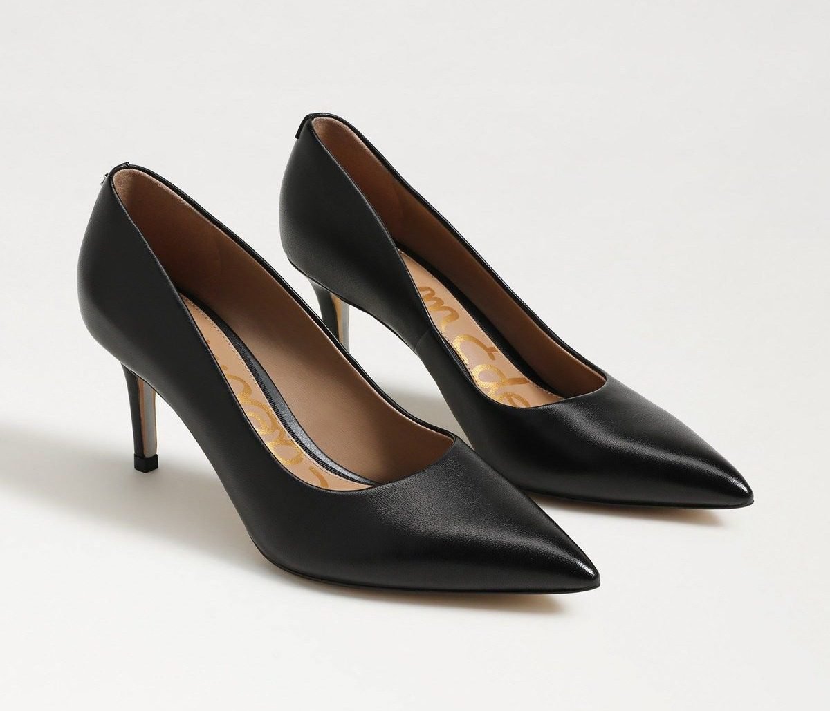 Vienna Pointed Toe Pump - Black Leather