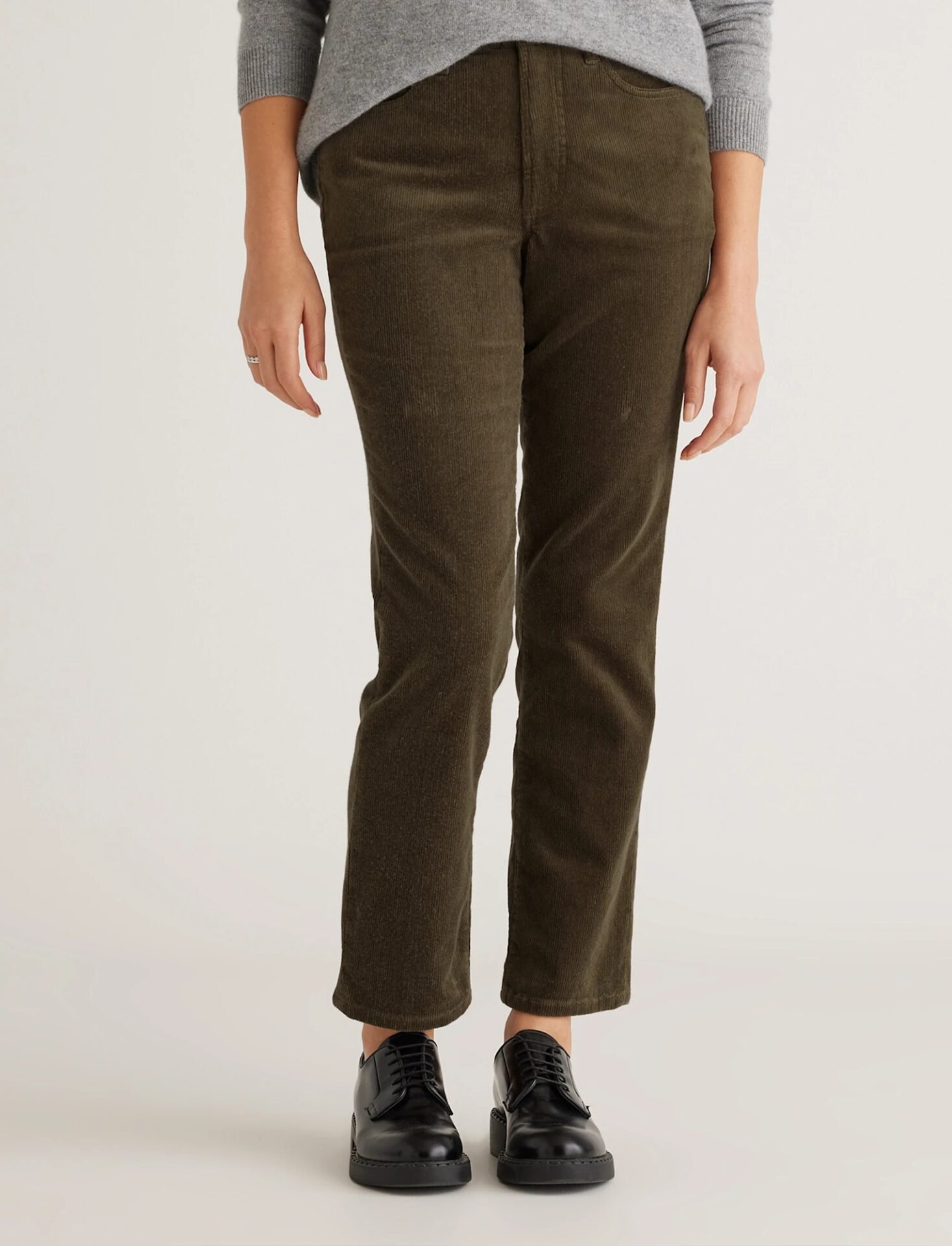 Organic Stretch Corduroy Straight Leg Pants
