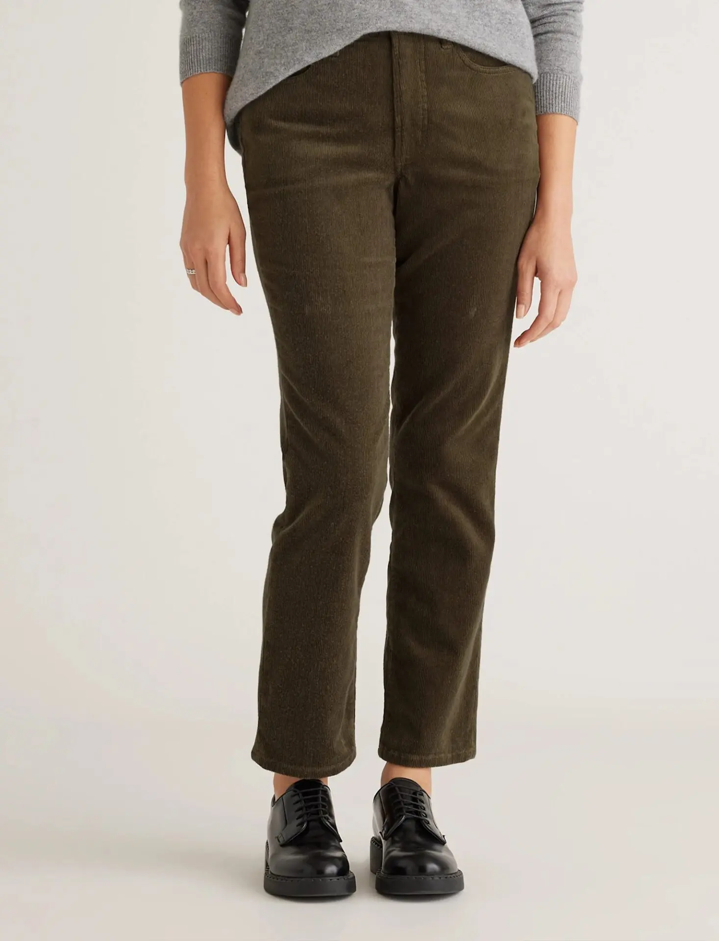 Organic Stretch Corduroy Straight Leg Pants
