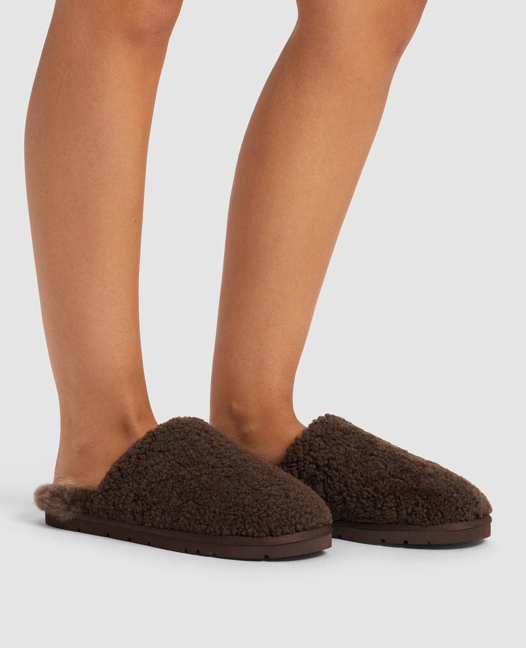 Puffy Sheep Slippers (Espresso)
