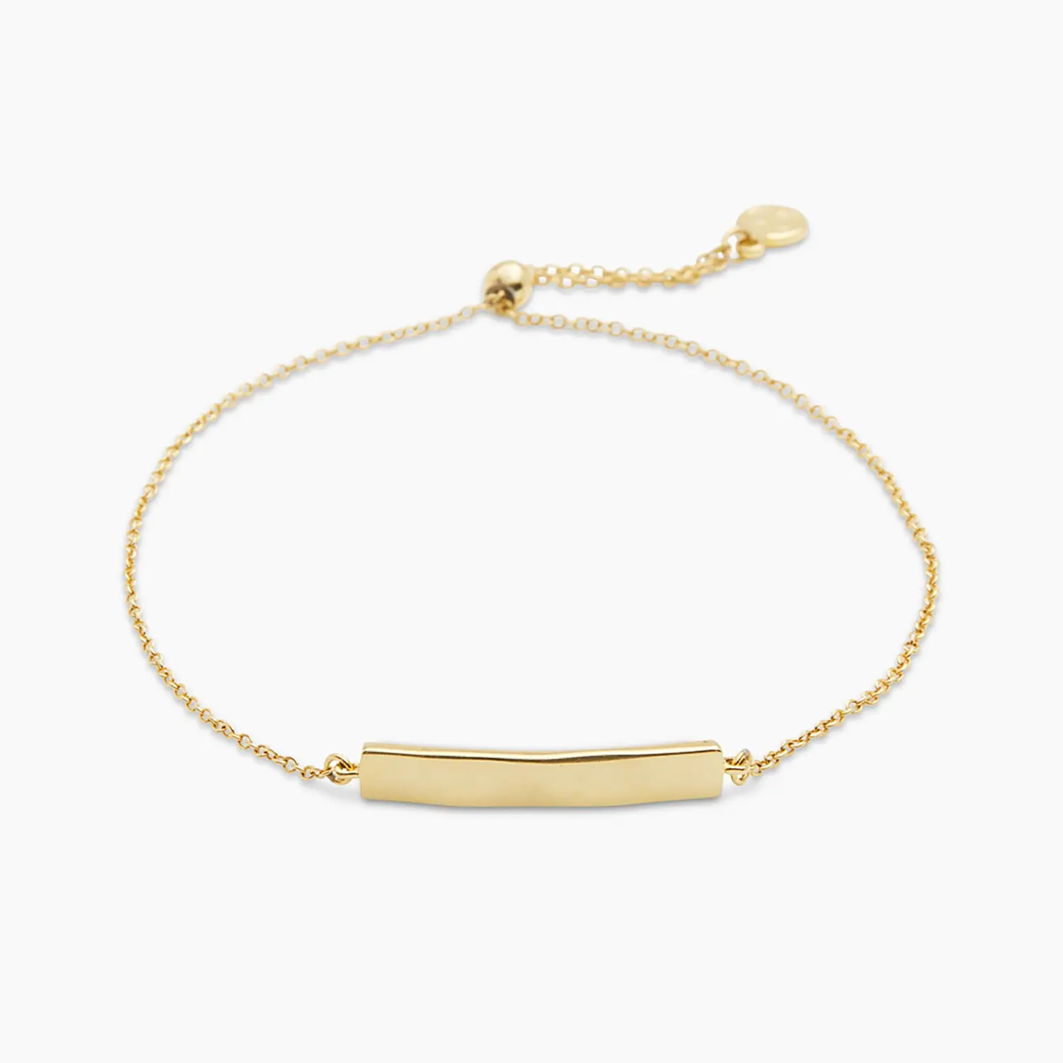 Bespoke Plate Adjustable Bracelet (Gold)