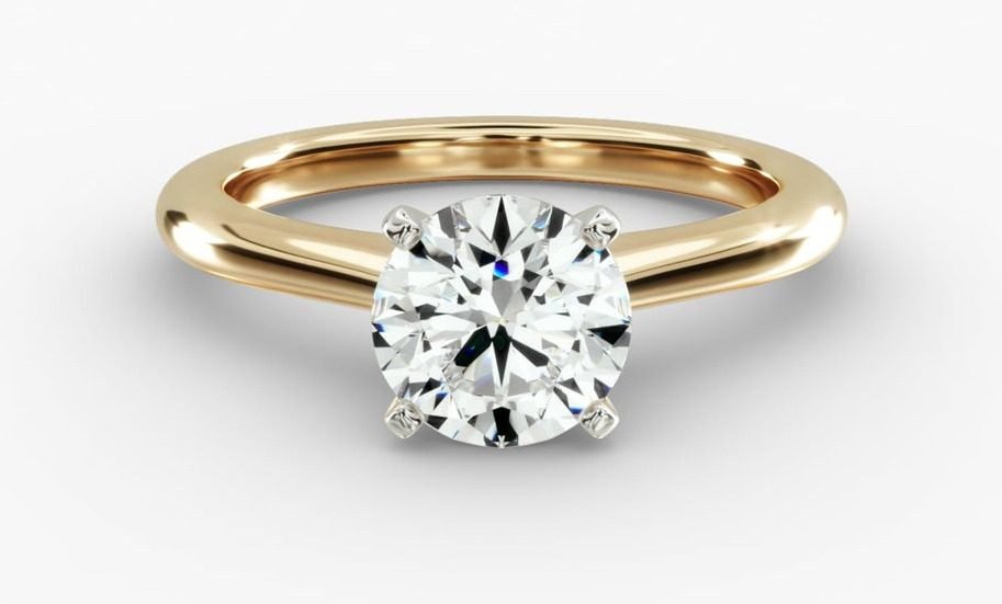 Petite Cathedral Solitaire Engagement Ring