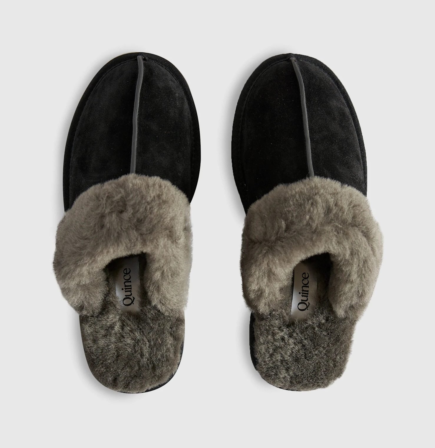 Australian Shearling Scuff Slippers (Black)