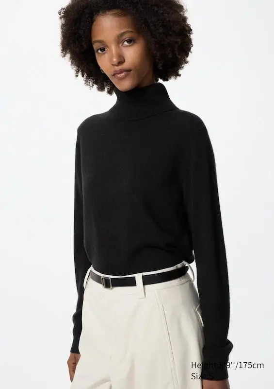 Cashmere Sweater | Turtleneck (Black)