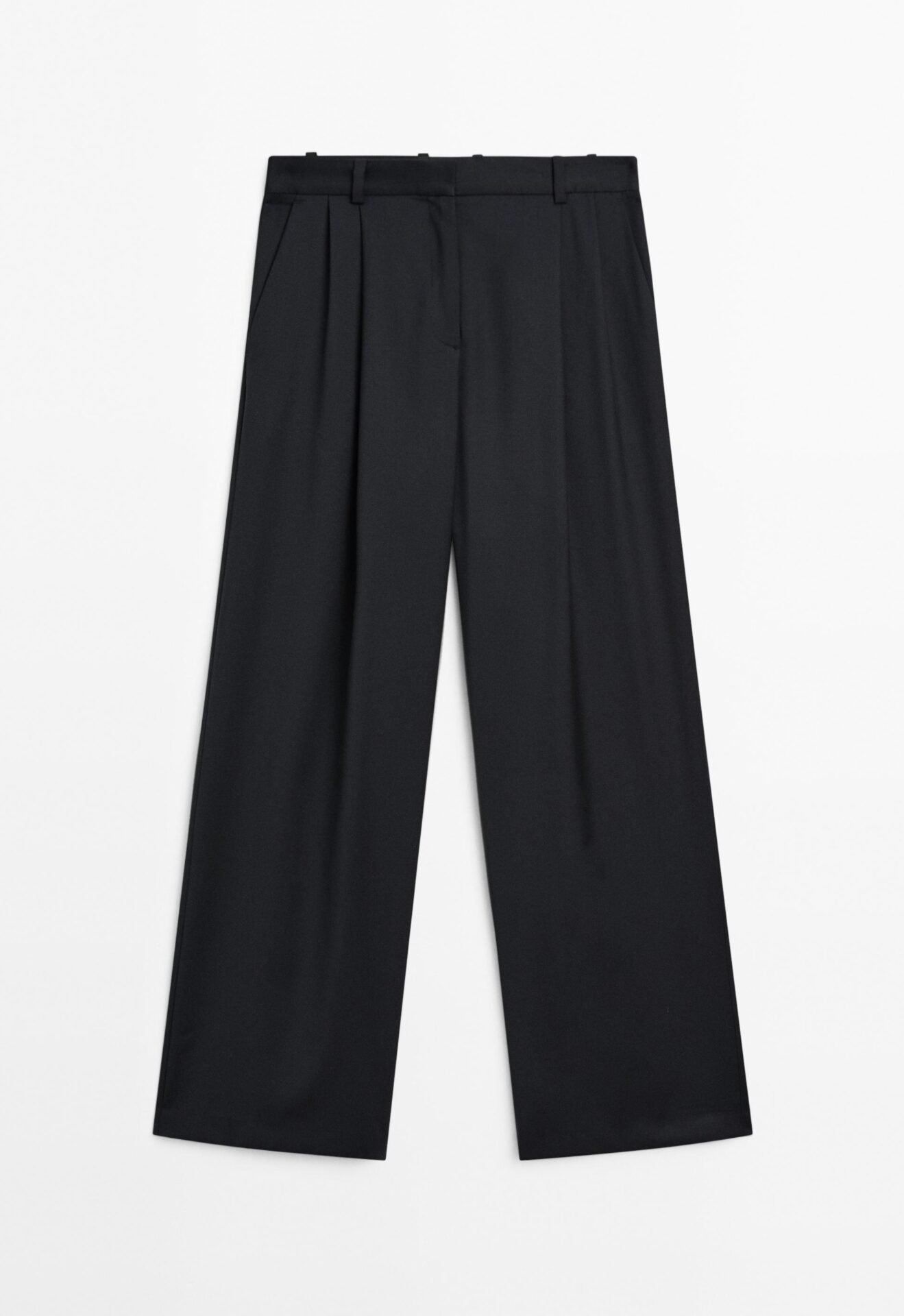 Extra Fine Wool Pleated Pants