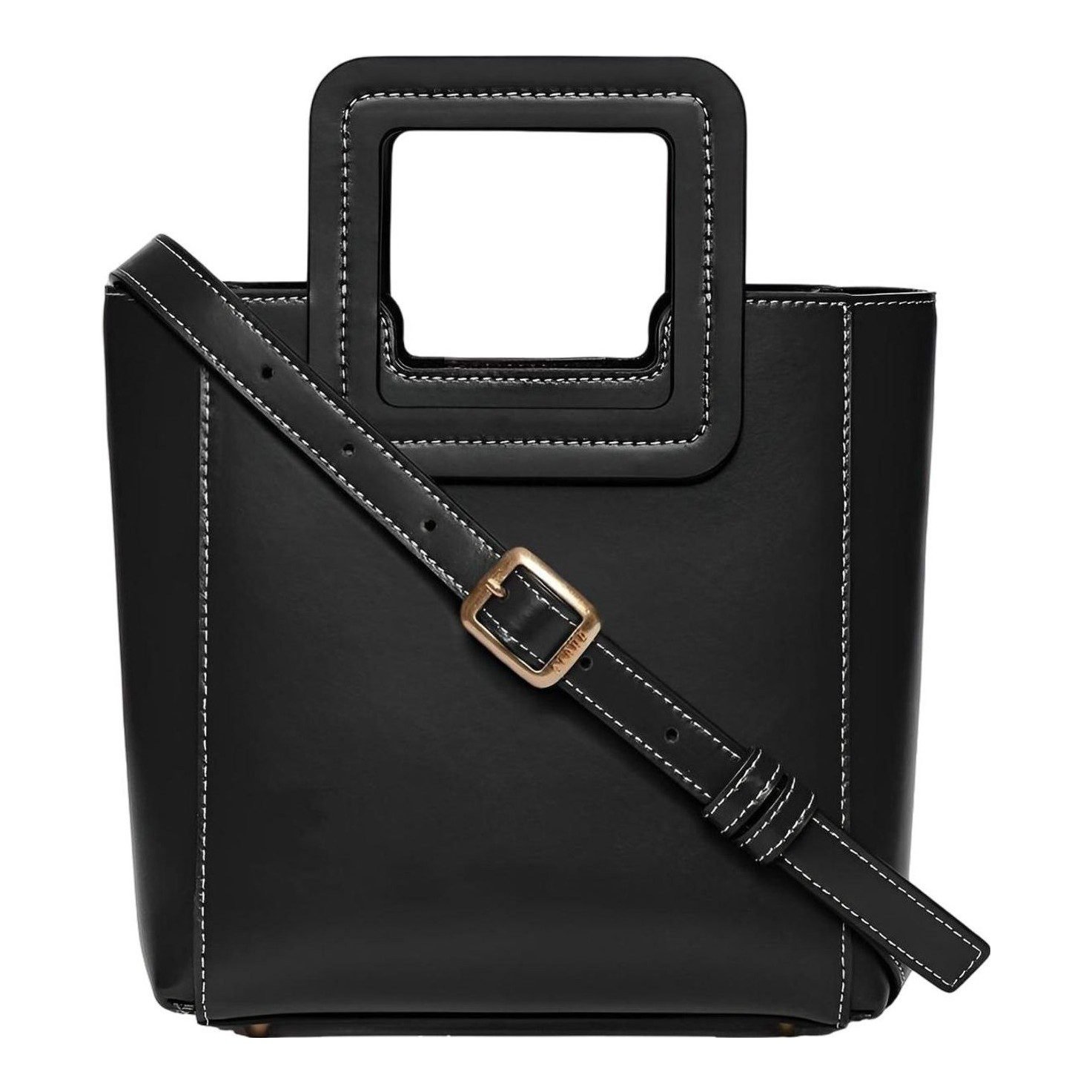 Mini Shirley Leather Bag (Black)