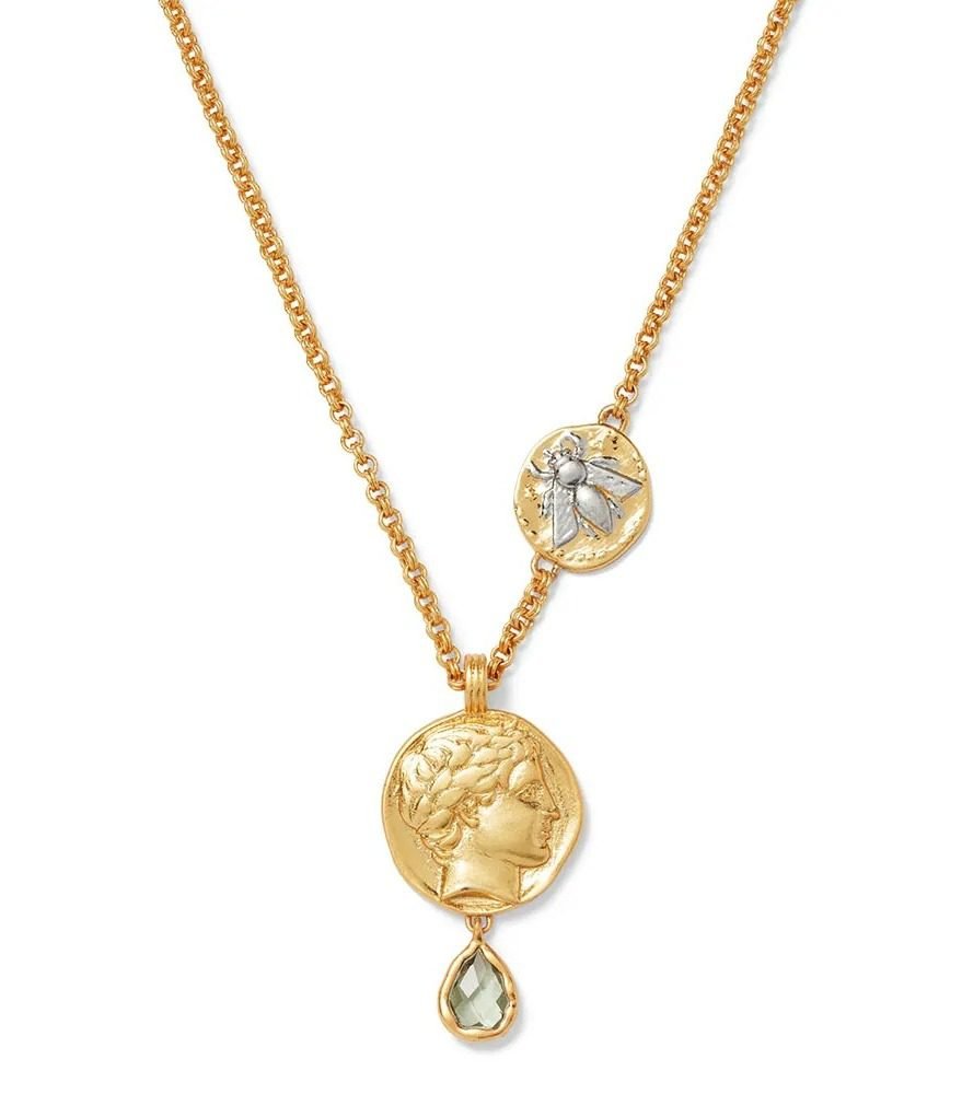 Mediterranean Coin Pendant Necklace