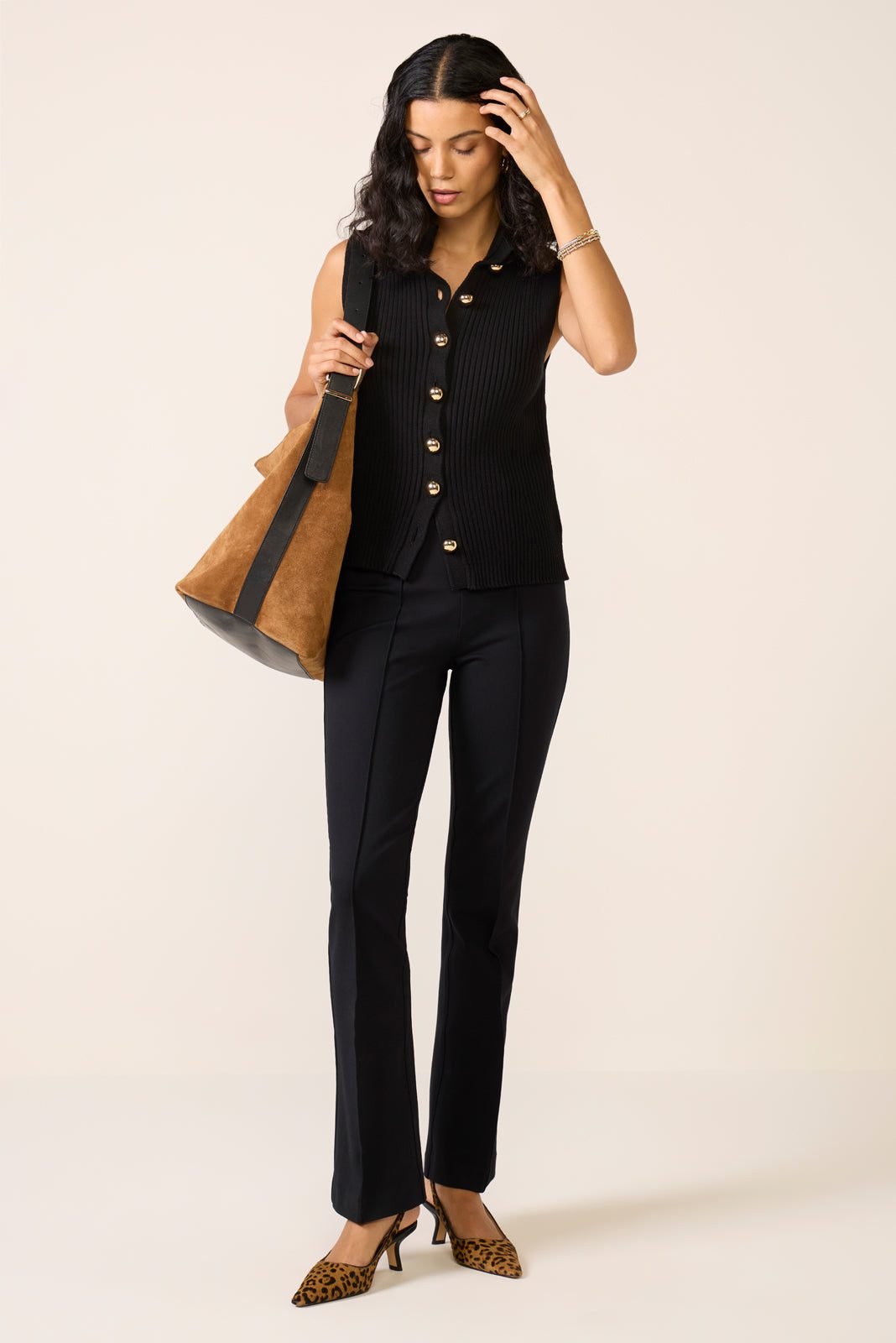 SPANXsupersmooth PerfectFit Ponte Micro Flare Pants (Classic Black)