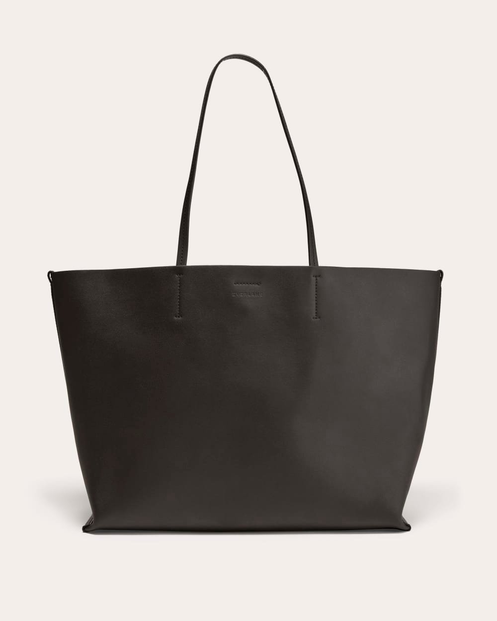 The Luxe Italian Leather Tote (Black)
