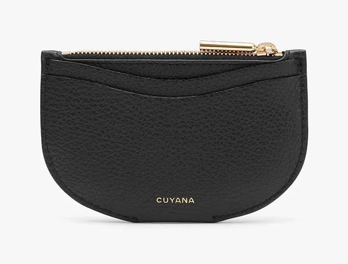 Curved Zip Cardholder (Black)