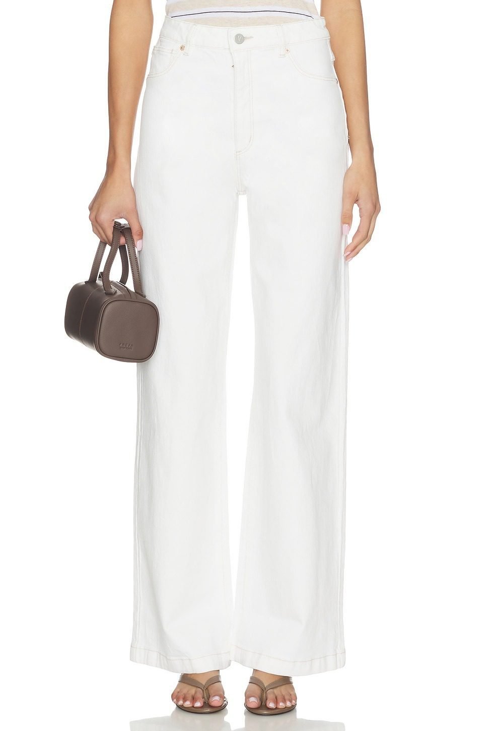 Abrand 94 Wide Leg Jeans in Western White