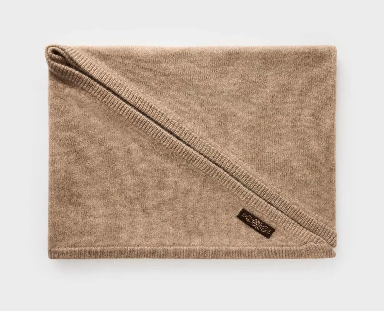 Essential Cashmere Key Large Triangle Scarf (Heather Nomad Taupe)