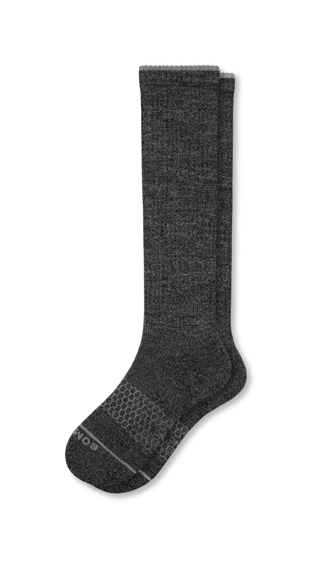 Women's Merino Wool Blend Knee-High Socks (Dark Charcoal)
