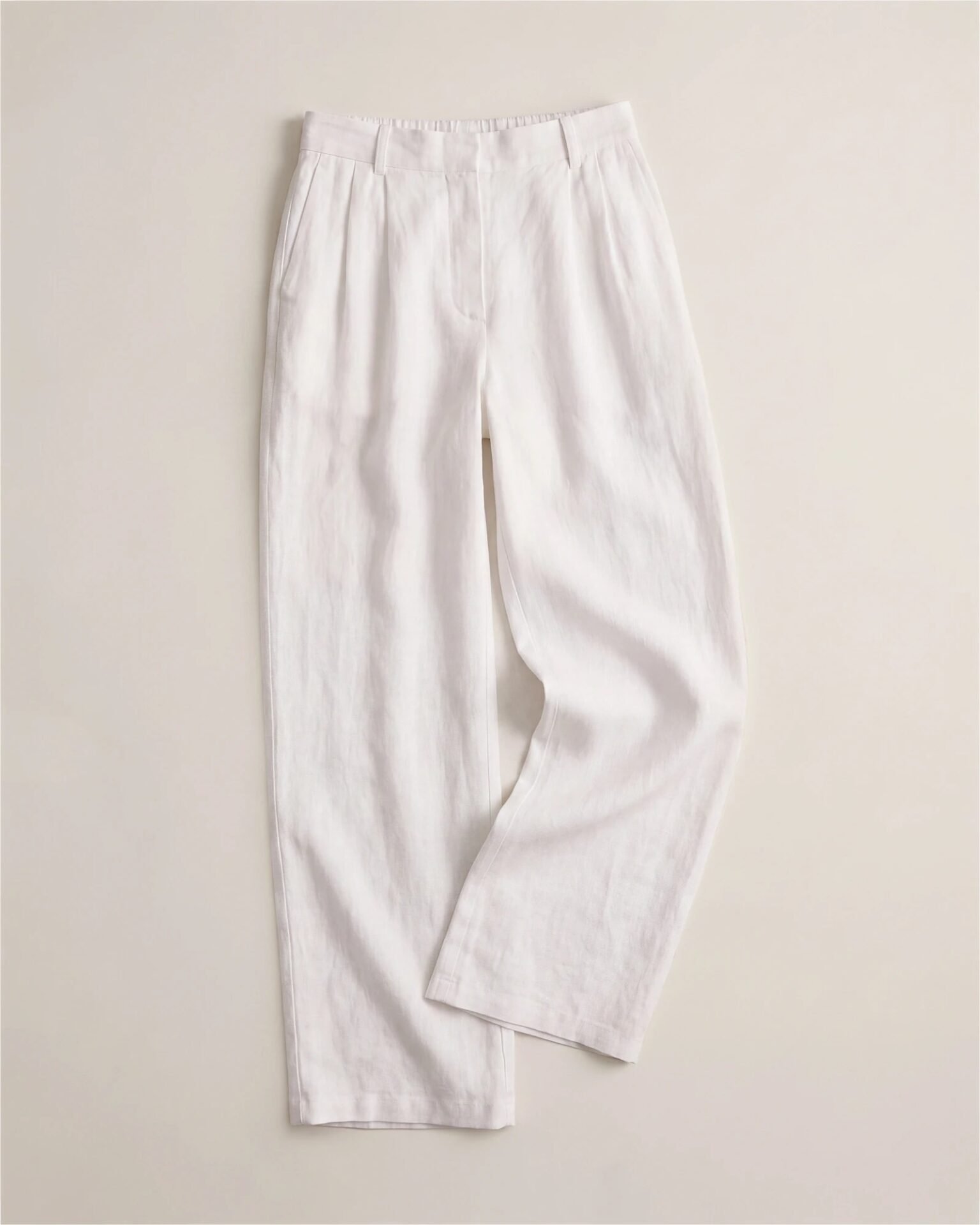 100% European Linen Pleated Trouser
