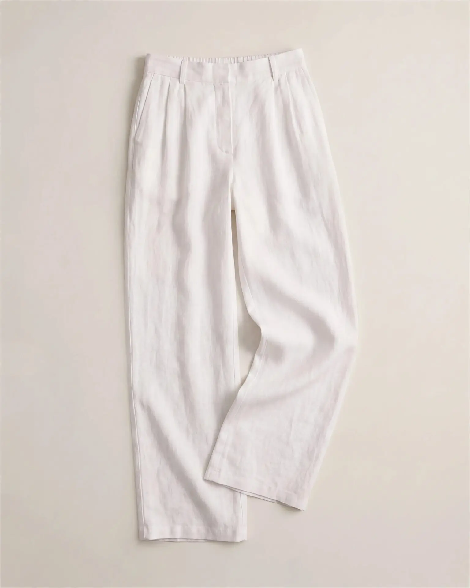 100% European Linen Pleated Trouser