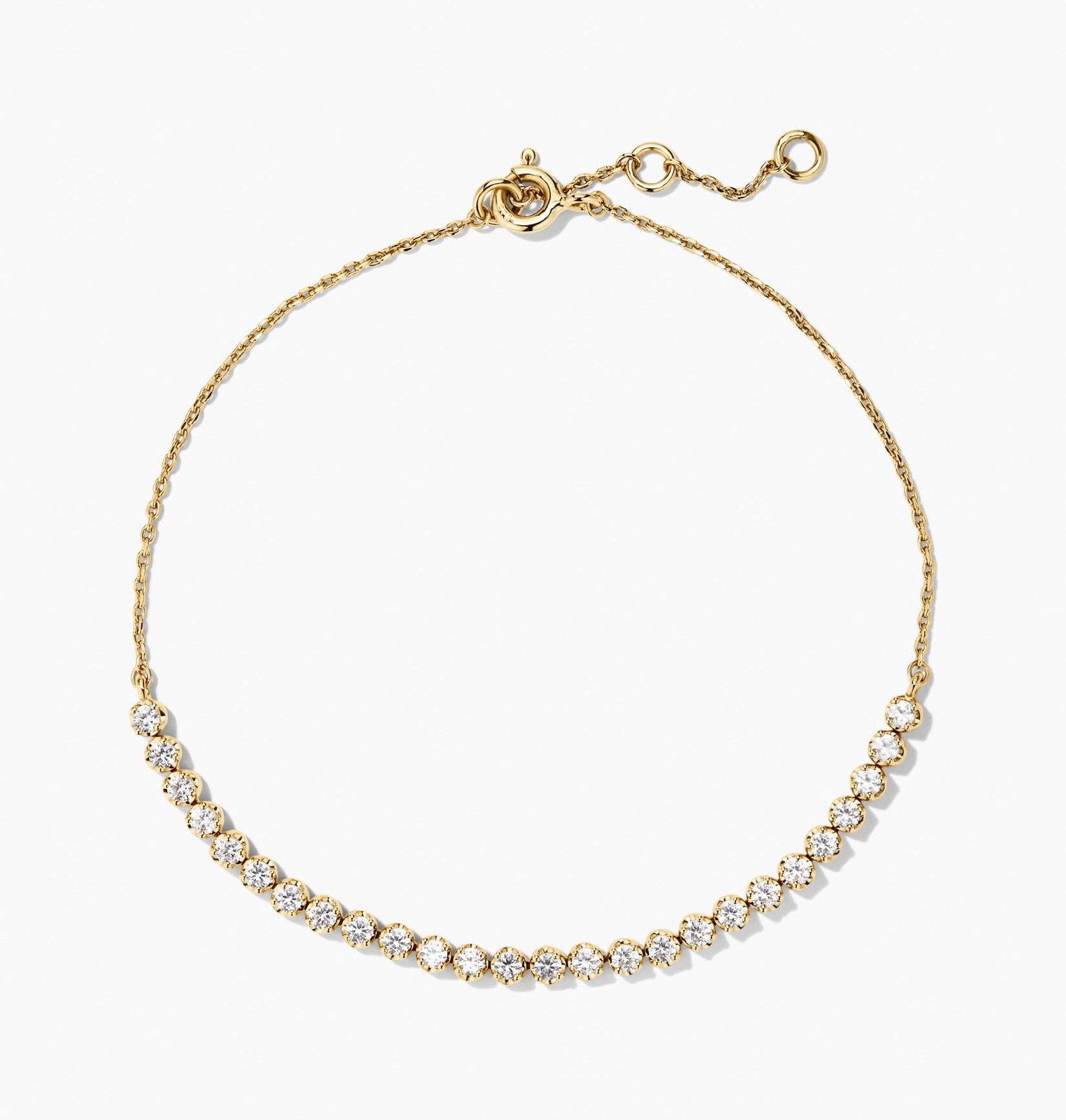 Lab Grown Sapphire Half Tennis Bracelet