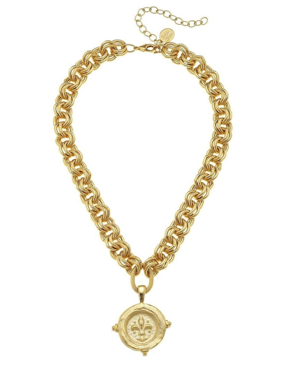 Fleur-De-Lis Intaglio Necklace