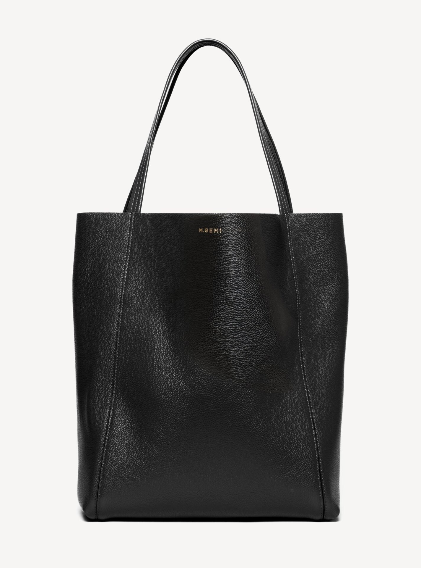 The Lola Grande Tote (Black Tumbled Leather)