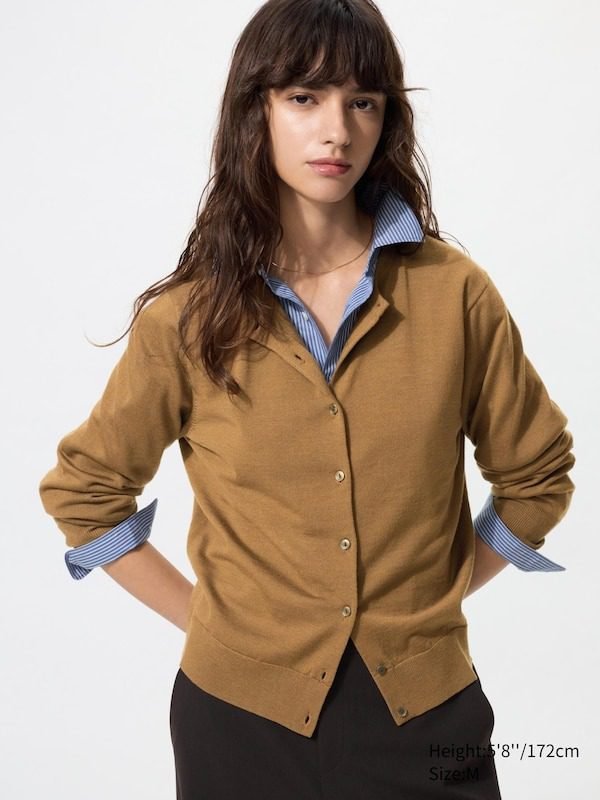 Merino Cardigan (Brown)