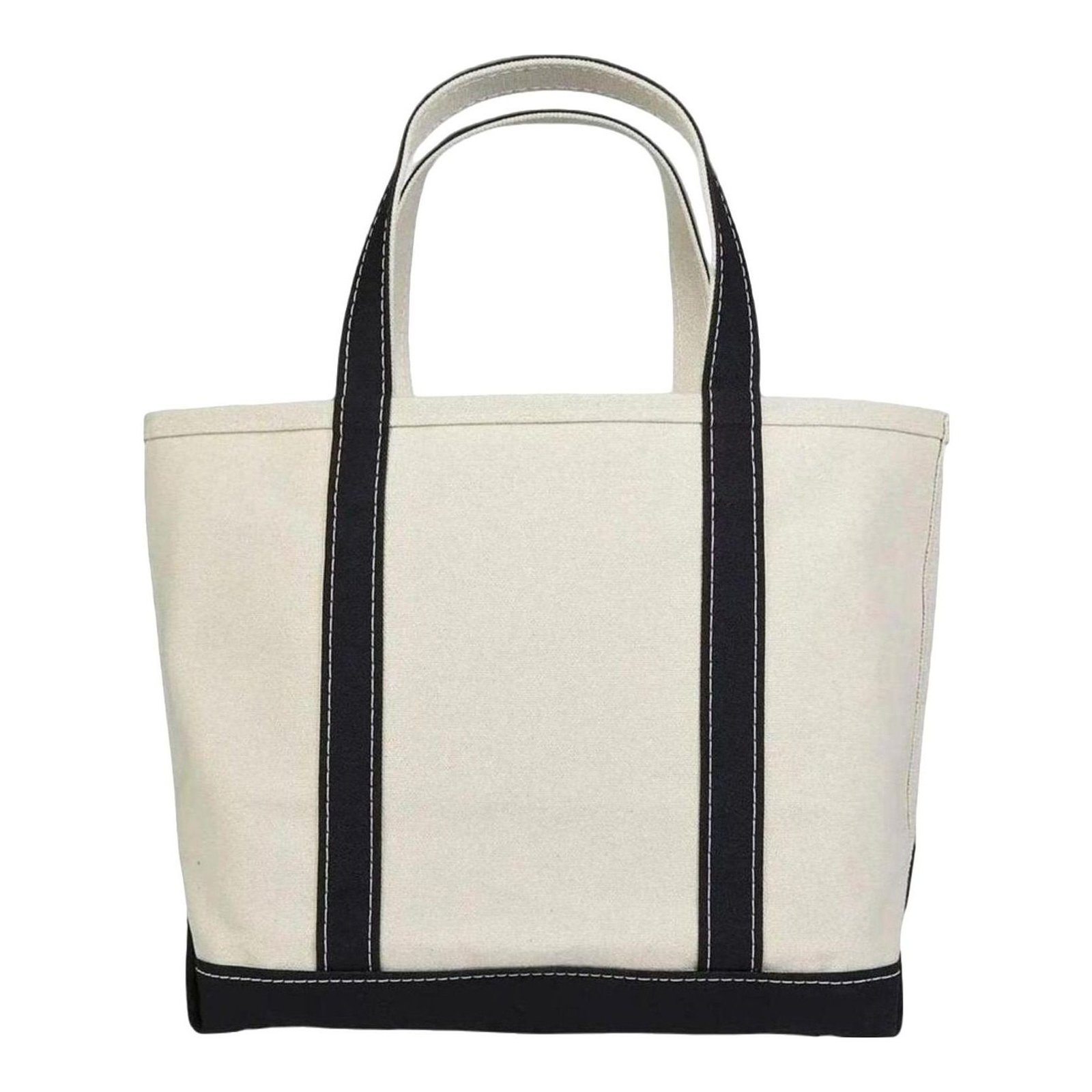 Boat and Tote Medium Bag (Natural with Black Trim)
