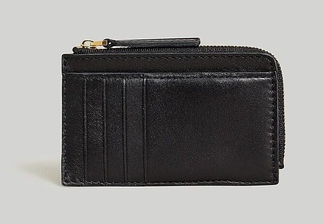 The Essential Zip Card Case Wallet (True Black)