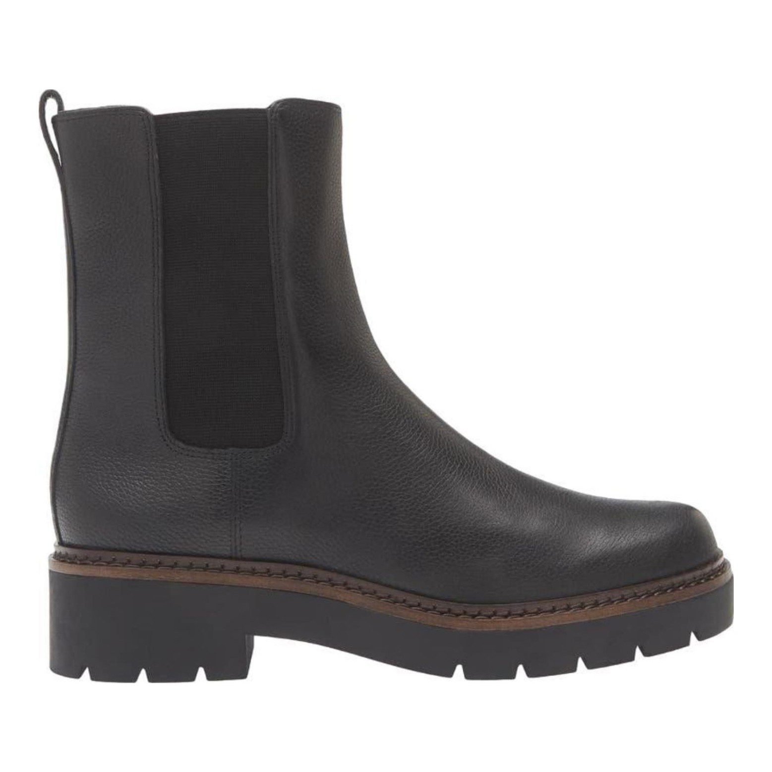 Darian Water Resistant Chelsea Boot (Black Leather)