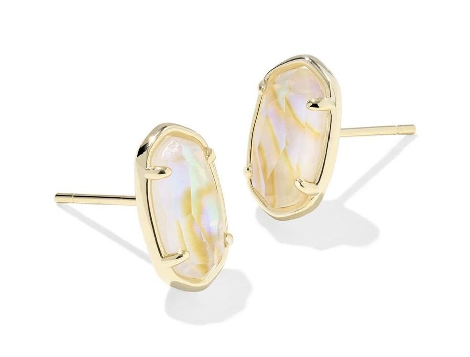 Grayson Stud Earrings (Gold / Ivory Mother-of-Pearl)