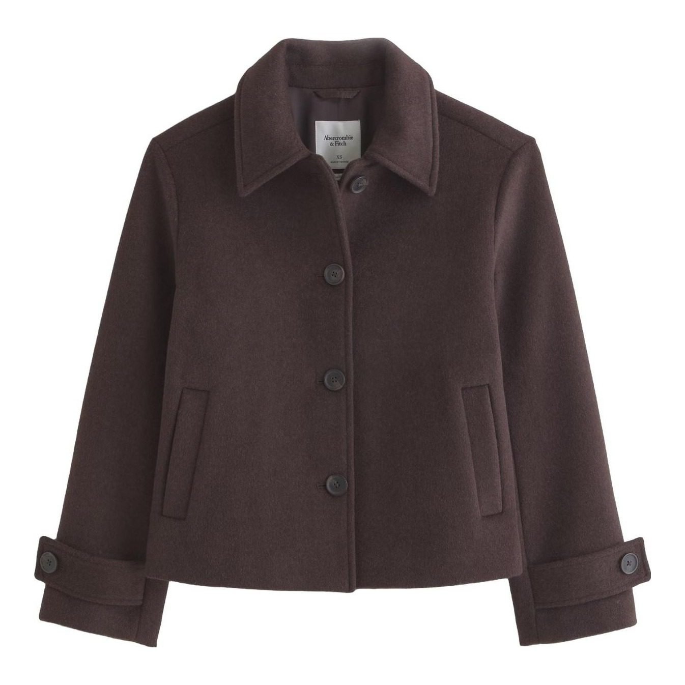 Short Wool-Blend Coat