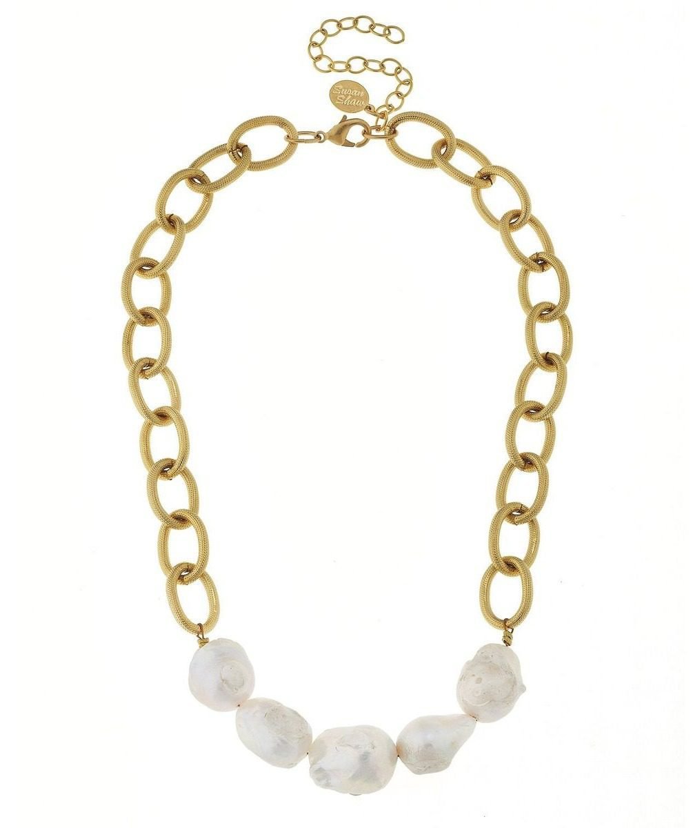 Baroque Pearl Chain Necklace