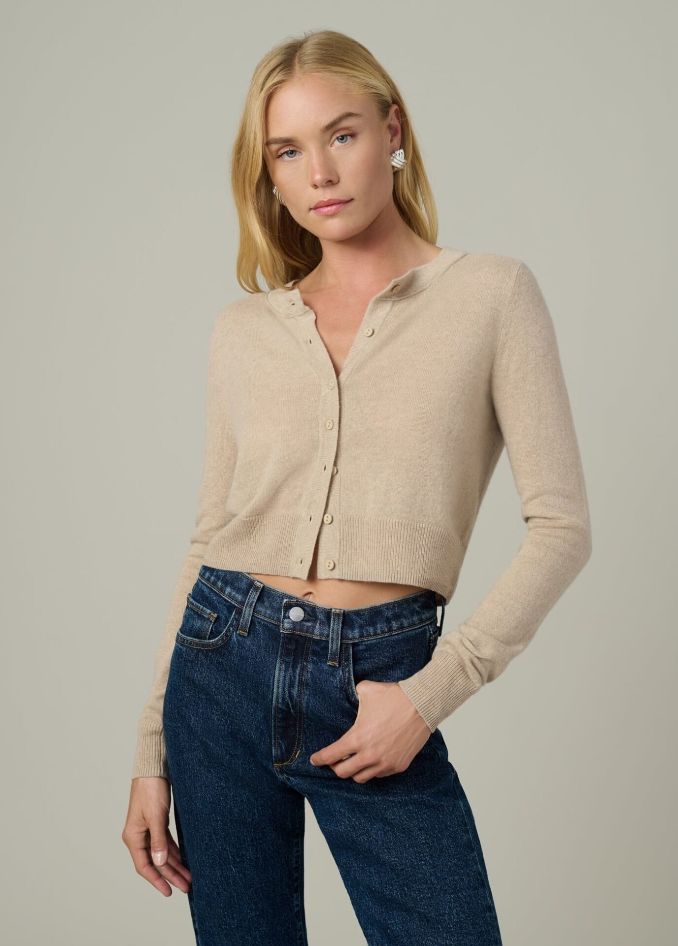 The Dani Cashmere Cardigan (Oatmeal)