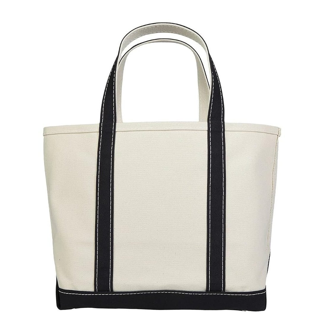 Boat and Tote Medium (Natural with Black Trim)